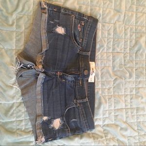 Denim Distressed Hollister Shorts - NWOT